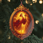 Christian Christmas Ornament 2026 - Religious Christmas Ornaments - Acrylic Ornament Christian Christmas Decor Gifts for Friends, cowoker, Men, Women, Office RUSATEN Tmlnativity