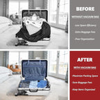 Vacuum Bags for Travel with Rechargeable Pump, 8 Large Compression Packing Seal Bags for Luggage Suitcase, Space Saver for Clothing and Clothes Storage Travel
