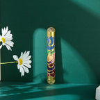 Matashi Gold Hand Painted Multi Color Enamel 6 inch Mezuzah Embellished with Hebrew Shin Home Door Wall Decor Home Décor Jewish Holiday Housewarming Present House Blessing Gift for Holiday Festival