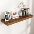 Venusmiles Floating Shelves for Wall, 36 Inch Wide x 12 Inch Deep Floating Shelves, Long Wood Floating Wall Shelf Shelves for Living Room Bathroom Bedroom Kitchen Home - (Brown, 36" W x 12" D x 2" H)