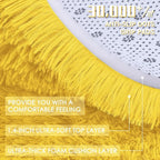OLANLY 3x5 Machine Washable Small Bedside Rug, Soft Fluffy Shaggy Rugs for Living Room, Bedroom, Indoor Floor Carpet for Kids Girls and Boys, Preppy Dorms, Nursery, Home Decor Aesthetic, Yellow