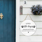 Wall Pediments Shoes Off Sign - Please Take Your Shoes Off - 9.8x9.8 Inches