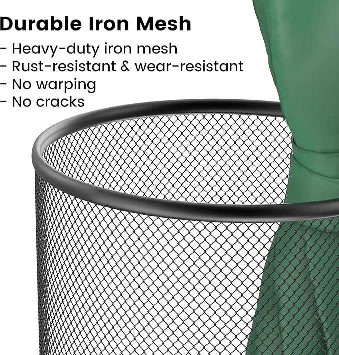 19.5" H Mesh Umbrella Stand - Ventilated Mesh Umbrella Holder for Entryway - Extra Capacity Storage for Umbrellas Canes & More - Freestanding Indoor Organizer 10.4" L x 10.4" W x 19.5" H - 2P Black