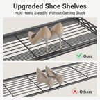 VIPEK S2 Heavy Duty Clothes Rack with Shoe Shelves Freestanding Clothing Rack with 6-Tier Shoe Rack, Double Hanging Rod, Adjustable Shelf, Walk in Closet Organizer Garment Rack, White