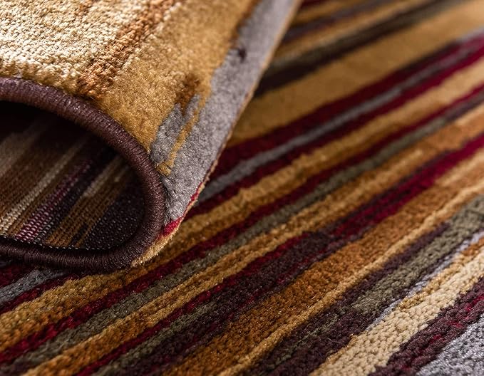 Unique Loom Barista Collection Area Rug - Icatu (8' x 10' Rectangle Beige/Brown)