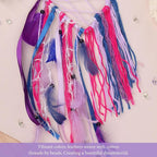 Pretty Jolly Unicorn Dream Catchers for Little Girls Bedroom Handmade Kids Dreamcatcher with Fluffy Pom Poms Feathers&Beads,Nursery Wall Decor for Toddler Girls Room,Children Birthday Gift(Purple)