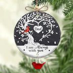 Hyturtle Cardinal Dad Memorial Ornament - I Am Always with You Stone Hanging Ornament with Red Bird - Sympathy Remembrance Gift for Loss of Father, Dad in Heaven Ornament Memorial 1