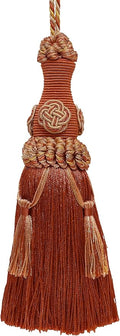 DÉCOPRO Elegant 7" Accented with Rosette and Tassels # BKT, Cinnamon Toast Orange #6122 (Rust, Gold) Individually Sold