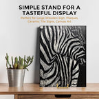 TR-LIFE 4 Pack 8 Inch Plate Stands/Holder for Display, Large, Gold Metal Picture Stand, Decorative Platter, Book, Plaques, Photo Frame Easel