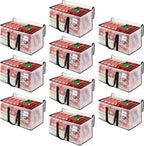 BlissTotes Moving Bags, 125L 10-Pack Storage Bags, Moving Box Heavy Duty Extra Large, Moving Totes with Zipper, Reinforced Handles Boxes for Packaging Moving, Decorative Wreath Storage