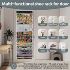 PAULONE 12 Pocket Over the Door Shoe Organizer,Reusable Breathable Large Mesh Bag Men's & Women's Sneaker Organizer,Shoe Organizer for Kids,Hanging Shoe Storage Hanging Bag (Black)