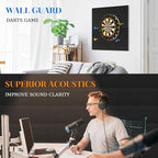 DOLLAR BOSS Felt Cork Board Tiles, 4 Packs 12" x 12" 1/2" Thick Cork Bulletin Board Self Adhesive Acoustic Panels Soundproof Corkboards for Walls with 40 Pushpins for Home Office Kitchen School, Black