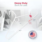 Neaties Heavy Duty Clothes Hangers 100+ Pack (162 Count) – Made in the USA – 8lb Capacity Plastic Hangers for Adult Clothing – Durable for Pants, Coats, Jackets, or Jeans – Mint