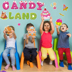 Candy World Cutouts Candy Classroom Bulletin Board Decorations Candy World Ice Cream Donut Round Lollipop Cut Outs Kids Sweet Birthday Themed Party Supplies for Students Classroom Decorations