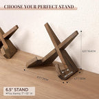 ANBOXIT Plate Stand for Display - 3 Pack 6.5 Inch Plate Holder Display Stand, Wooden Picture Frame Stand, Decorative Table Top Easels for Display
