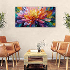 Abstract Lotus Wall Art Zen Wall Decor Large Colorful Lotus Flower Pictures for Bedroom Yoga Spa Room Abstract Blossom Floral Canvas Prints Meditation Artwork for Living Room Home Decorations 24x48"