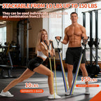 Resistance Bands, Exercise Bands Set for Working Out, Resistance Bands with Handles, Home Gym Workout Bands, Fitness Equipment for Men and Women Strength Training