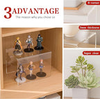 Sezanrpt Acrylic Shelf Riser 8x5.9x6 pack of 2, Large Acrylic Risers for Desserts, Cupcake, Toys, Collectibles, Merchandises, 8x5.9x6 Inch