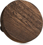 Romadedi Farmhouse Wood Riser for Display- 4 pcs Rustic Decor Mini Wooden Pedestal Decorative Round Tray for Home Table Bathroom Counter Shelf Kitchen, Brown