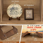 ANBOXIT Bowl Stands for Display, 6.5 Inch Plate Holder, Wooden Easel Frame Holder, Display Stand for Large Deep Platters and Dishes, 6.5" H x 9" W x 7.9" D (For Bowls under 5" in Depth)