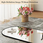 DUMOS Arched Wall-Mounted Full Length Mirror 27"x71" for Bedroom, Full Body Floor Mirror with Stand, Hanging or Leaning for Wall, Black