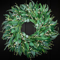 26-Inch Large Farmhouse Wreath for Front Door, All Season Eucalyptus Wreath for Indoor Outdoor Porch Wall Window, Artificial Greenery Everyday Home Decor fro Spring Summer Fall Winter