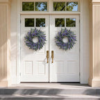 26 Inch Lavender Eucalyptus Wreaths for Front Door, Spring Summer Wreath,Large Eucalyptus Outdoor Wreath with Greenery Leaves for Porch,Wall,Holiday,Home Decor- Spring, Summer, Fall, All Seasons