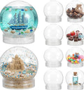 BESTOYARD 30 Pcs DIY Clear Plastic Water Globes, Shatterproof Snow Globes Jars for Summer Camp Crafts, Kids Pool Party Favors & Sensory Bottles, 2.75 Inch