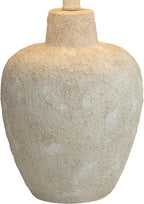 360 Lighting Romeo 23 1/2" High Jar Small Farmhouse Rustic Natural Cottage Coastal Accent Table Lamps Set of 2 Beige Distressed Earth Tone Finish Shade Living Room Bedroom Bedside Nightstand