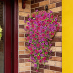 2Pcs Fake Hanging Flowers for Outdoor Decoration Artificial Hanging Flowers Realistic Daisy Plants UV Resistant, Faux Silk Flower for Porch Patio Window Box Outside Decor(Fuchsia Purple)