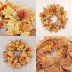Ochine Fall Harvest Swag - Artificial Fall Wreath & Teardrop Swag Decorative for Thanksgiving, Halloween & Autumn Decor