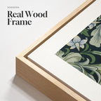 Framed William Morris Canvas Wall Art Set of 3, Green Vintage Floral Prints, Boho Farmhouse Botanical Decor for Living Room Bedroom Hallway Office, 16x24 Inch