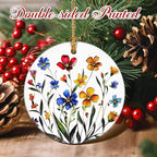 Flower Hanging Ornament, Christmas Ornaments, Xmas Decorations for Tree, Ornaments for Christmas Tree, Holiday Ornament, Flower Themed Gifts, Holiday Party Gifts, Xmas Gift Ideas - Wildflower