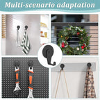 Magnetic Wreath Hanger, Heavy Duty Magnets with Hook for Refrigerator, Christmas Decoration Magnetic Hooks for Metal Front Door, Cruise Hook Hanger for Hanging Cabins Grill (Right angled hook-4PCS)