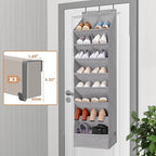 STORAGE MANIAC Over the Door Shoe Organizer Heavy-Duty Large Deep Pocket Hanging Shoe Organizer Shoe Rack Door Closet Shoe Organizer for Wall, Dorm & Narrow Door Storage Shoe Holder Grey, 1 Pack