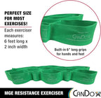 CanDo Multi-Grip 6 Foot Exercise Resistance Band with Hand/Foot Loops for Total Body Workouts, Training, Rehab, Stretching and Therapy