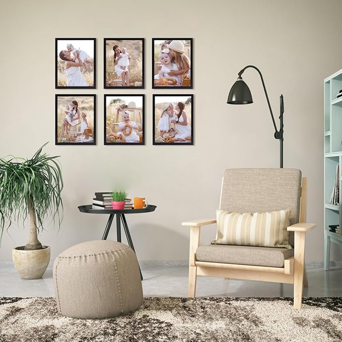 Giftgarden 8x10 Picture Frame Set of 18, Lightweight 8 by 10 Frames Bulk for Gallery Wall Photo Hanging and Tabletop Display, Black