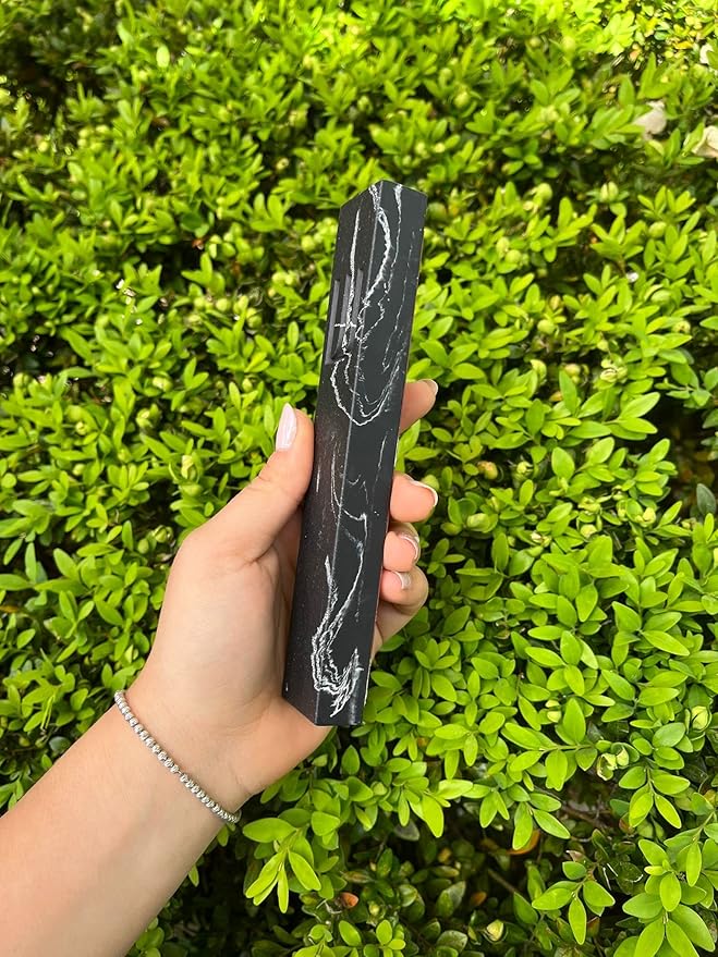 A&S Modern Stone Mezuzah Case Design, Mezuza Cover for Scroll Protection, Easy Peel and Stick Houswarming Gift and Home Blessing