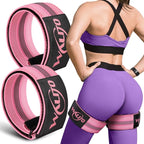 BFR Booty Bands for Women Glutes - Blood Flow Restriction Bands with Weekly Plan for Legs, Butt & Hip Building, Occlusion Bands for Workouts, Best Fabric Bands for Squat Butt & Thigh