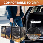 CONGREGATE 8 Pack Extra Large Moving Bags with Zippers and Carrying Handles, Heavy-Duty Storage Tote Moving Boxes for Space Saving, Semi-Transparent 97L/25.6Gal (28.7"x13.7"x15")