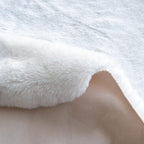 White Faux Bunny Fluffy Fur Rug Washable Area Rugs for Living Room Nursery Rugs for Bedroom 2x3 Rectange Rug Cute Home Décor