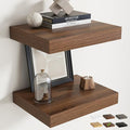16 Inch Floating Shelves for Wall Set of 2, 12"D Wood Grain Bathroom Shelves with Invisible Brackets, Easy Install Engineered Wood Storage Shelves for Kitchen, Living Room, Bedroom, Walnut Finish