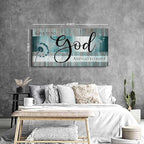Extra Large Christian Wall Decor Scripture Wall Art Give It to God and Go to Sleep Bedroom Pictures Inspirational Bible Verses Wall Decor Turquoise Teal Religious Artwork Living Room Decoration 30x60"