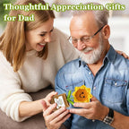 Funny Fathers Day Dad Gifts from Daughter Son - Handmade Positive Crochet Sunflower Gift for Dad Cool Daddy Presents, Small Cute Stuff Things, Positive Emotional Support Gifts Idea for Father