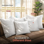 Utopia Bedding 22x22 Pillow Inserts, Set of 2, White – Indoor Decorative Throw Pillows for Bed, Sofa & Couch – Soft, Supportive & Fluffy Cushion Inserts