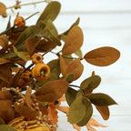 WreathDream 20'' Fall Wreath Autumn Wreath for Front Door with Small Pumpkins and Oak Leaves for Thanksgiving Halloween Home Outdoor Farmhouse Porch Wall Window Decoration,Brown Gift Box Included