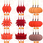 Tudomro 27 Pcs Fall Tree Decoration Autumn Thanksgiving Leaves Tree Ornaments Thanksgiving Decor 3D Felt Leaves Pumpkin Autumn Hanging Ornaments for Home Decor Party Favors(Maple Leaf and Pumpkin)