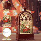 Snow Globe Christmas with Santa Claus, Lighted Christmas Snow Globes with Timer, Swirling Musical Glittering Snow Globes Lantern for Christmas Decoration(Santa Claus)