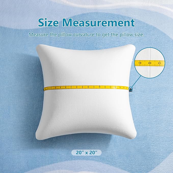 AM AEROMAX 20 ×20 Throw Pillow Memory Foam Pillow Insert - Square Accent Pillow for Decorative Cushion Bed Couch Sofa - Non-Deforming Over Time