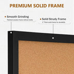 DOLLAR BOSS Cork Board for Wall 36" x 24" Bulletin Board for Wall with Black Wood Frame, Picture Display Pin Broad Vision Board for Office Home School Room Decorative Hanging 10 Pushpins